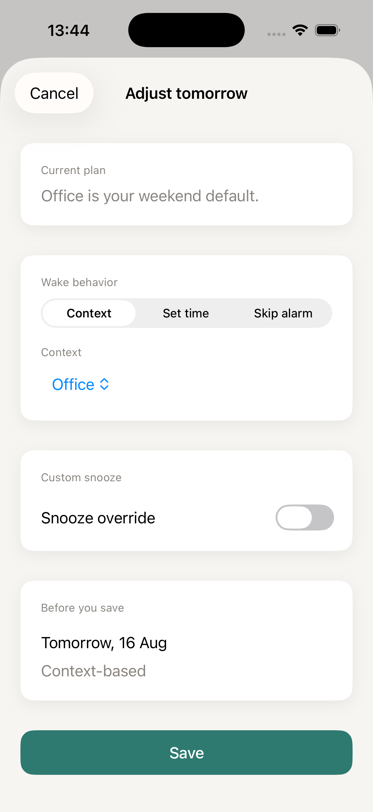WakePlan screenshot 2
